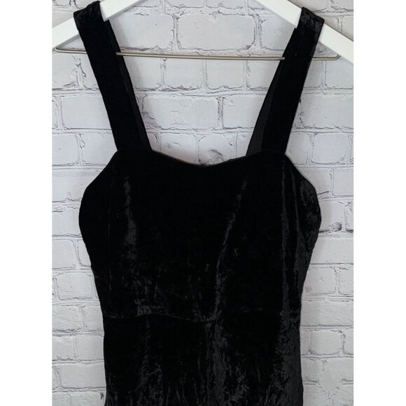 MADEWELL Women’s Black Crushed Velvet Pull-On Wide-Leg Jumpsuit Size 00 Holiday - Picture 3 of 9